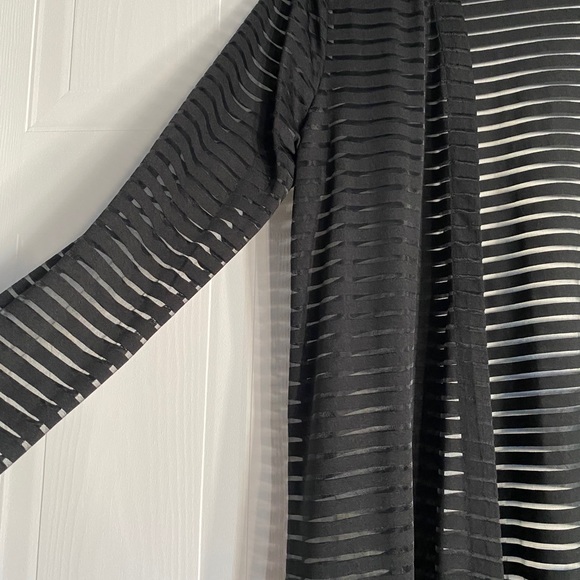 Long Black Transparent Cardigan - Picture 3 of 5